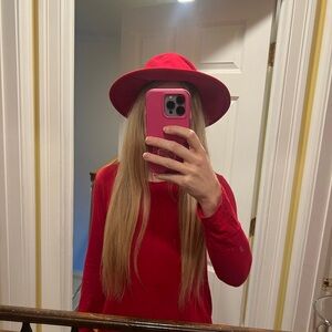 Elegant Red Women's Hat